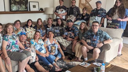 Grandma Turns Husband's Hawaiian Shirts Into Cushions For Grandkids To Cherish | Happily TV