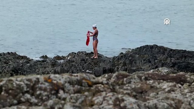 Aysu Türkoğlu, Kuzey Kanalı'nı yüzerek geçen ilk Türk kadın ve en genç Türk oldu (4)