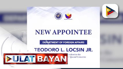 Dating DFA Sec. Locsin Jr., itinalaga bilang Special Envoy of the President to the People's Republic of China for Special Concerns