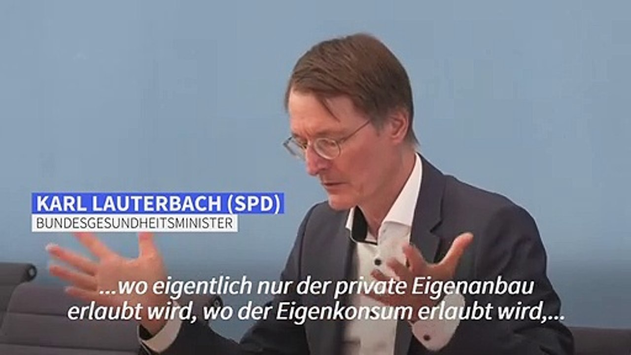 Lauterbach: Cannabis-Freigabe 'Wende in der Drogen-Politik'