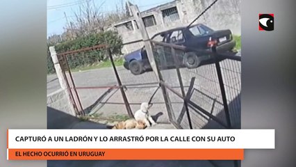 Capturó a un ladrón y lo arrastró por la calle con su auto