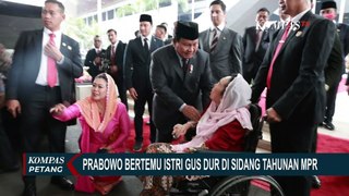 Detik-Detik Prabowo Subianto Sapa & Kecum Tangan Istri Gus Dur Ketika Sidang Tahunan MPR 2023!