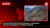 Amasya'dan Samsun'a tatile gelen çocuklar denizde boğulma tehlikesi geçirdi