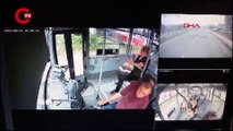 Halk otobüsüyle iş makinesi çarpıştı: 5 yaralı