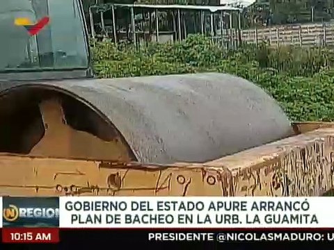 Habitantes del edo. Apure fueron beneficiados con el Plan Bacheo, colocando 20 ton. de asfalto