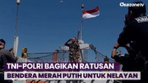 Ratusan Bendera Merah Putih di Kapal-Kapal Nelayan di Probolinggo Diganti Baru