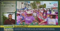 Mujeres de Brasil realzan sus derechos en la Marcha de las Margaritas