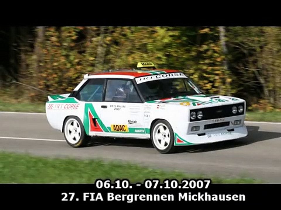 Bergrennen mickhausen 2007 werner jetzt fiat 131 abarth 100octane