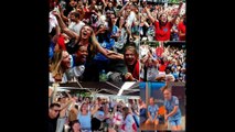 Elated England fans go wild as the final whistle blows on the Lionesses' fiery 3-1 victory against the Matildas - while bitter Aussies are left sobbing in despair at their shattered World Cup dreams
