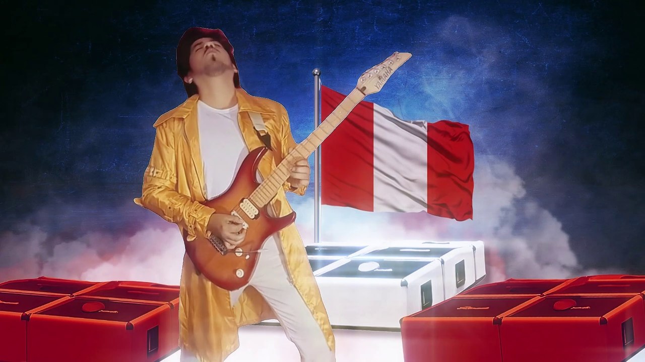 Drapeau du Pérou March ! Guitare électrique impressionnante!  Val Staccato