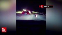 Bodrum'da isale hattının patlaması sonucu yol çöktü