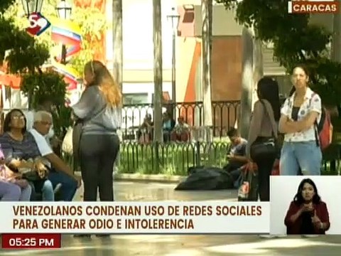 Caracas | Ciudadanos rechazan el uso de las redes sociales para generar odio e intolerancia
