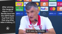 Mendilibar reveals his big Man City 'mistake' which cost Sevilla the Super Cup