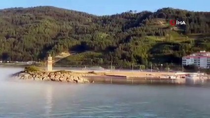 Deniz buharlaştı, ilginç görüntüler oluştu