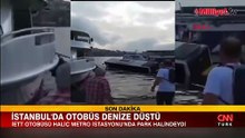 Eminönü'nde İETT otobüsü denize düştü