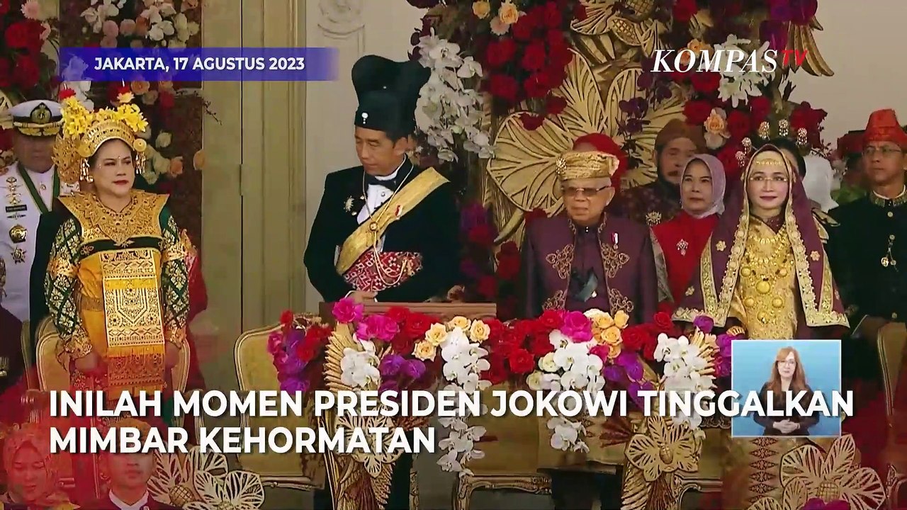 Momen Jokowi Salami Istri Gusdur hingga Megawati saat Tinggalkan Mimbar Kehormatan