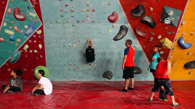 TRABZON - Spor Tırmanış Milli Takımı, şampiyonalara Trabzon'da hazırlanıyor