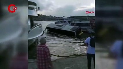 Son Dakika Eminönü'nde İETT otobüsü denize düştü