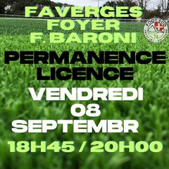 PERMANENCE LICENCE FIN AOUT ET SEPTEMBRE 2023