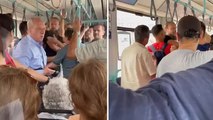 Tramvayda İstanbulkart tartışması kamerada