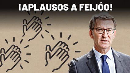 Así recibían el pasado miércoles a Feijóo en la sesión previa a la mesa del congreso