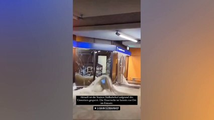 L'aéroport de Francfort inondé en Allemagne, où de fortes pluies ont été efficaces