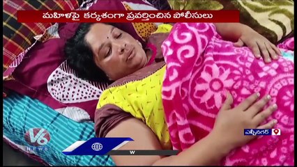 LB Nagar Police Rude Behavior On Woman  _ Hyderabad  _ V6 News (1)