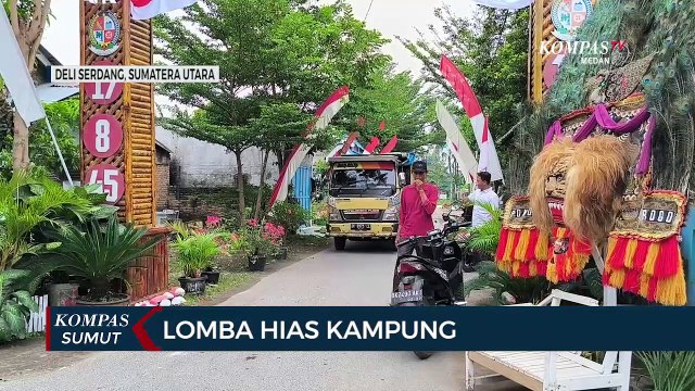 Momen Warga Deli Serdang Gelar Lomba Hias Kampung di HUT ke-78 RI