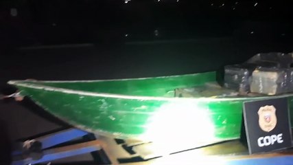 BPFRON, COPE e PF apreenderam duas embarcações transportando entorpecentes no Rio Paraná