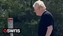 Boris Johnson spotted lounging around in swim trunks on Greek Island