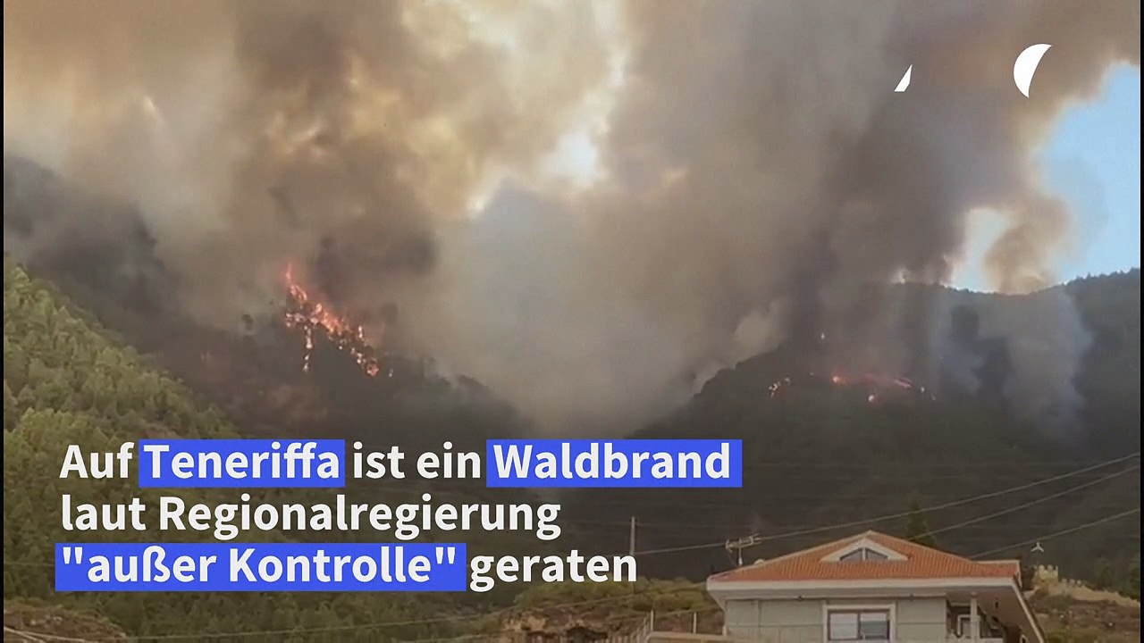 Waldbrand auf Teneriffa außer Kontrolle