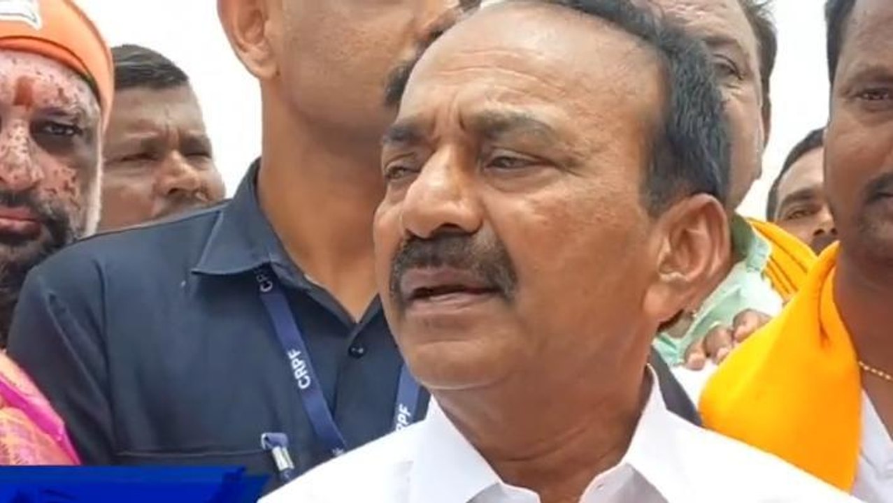 నిజామాబాద్: ఈటెల రాజేందర్‌కు ఘన స్వాగతం పలికిన కార్యకర్తలు