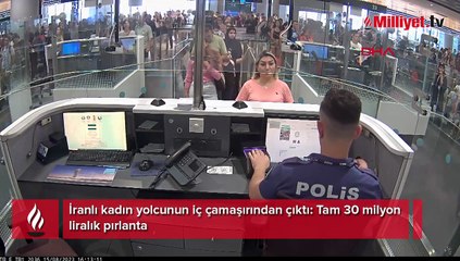 İranlı kadın yolcunun iç çamaşırından çıktı! Tam 30 milyon liralık pırlanta