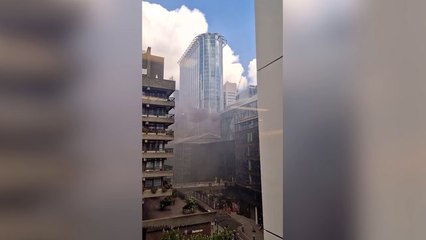 Fire in Moorgate closes roads as black smoke issues from building
