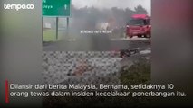 Pesawat Jatuh di Selangor Malaysia, Semua Tewas Termasuk Pengendara Mobil dan Motor