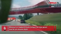 Malezya'da korkunç olay! Jet otoyola çakıldı: 10 ölü
