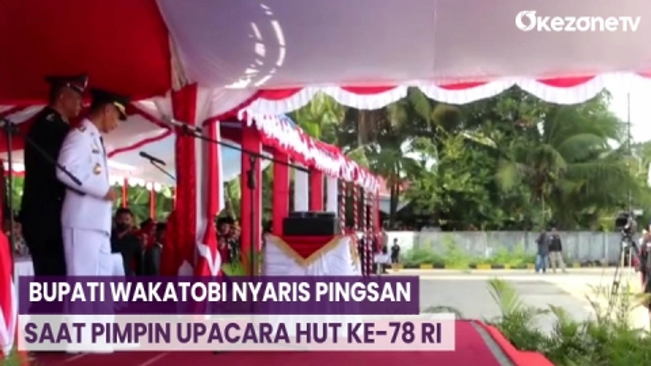 Bupati Wakatobi Nyaris Pingsan, Wabup Ambil Alih Pimpin Upacara HUT ke-78 RI