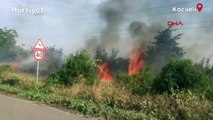 Kocaeli'nin Gebze ilçesinde TÜBİTAK yerleşkesi ormanlık alanında yangın