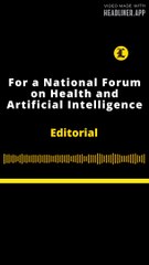 EDITORIAL | FOR A NATIONAL FORUM ON HEALTH AND ARTIFICIAL INTELLIGENCE