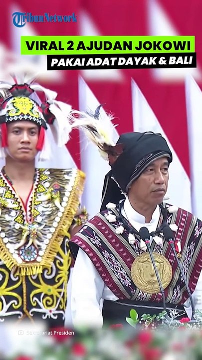 Penampilan Gagah 2 Ajudan Jokowi yang Bikin HEBOH, Pakai Baju Adat Dayak Asal Kalimantan