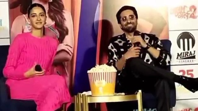 इंदौर: ड्रीम गर्ल 2 फिल्म के प्रमोशन के लिए इंदौर पहुंचे अभिनेता आयुष्मान खुराना और अनन्य पांडे