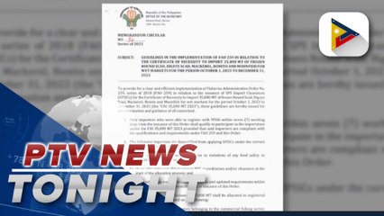 DA approves importation of 35K MT fish in Q4 2023