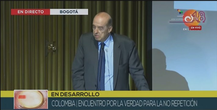 Canciller de Colombia defiende la deposición de confrontaciones internas