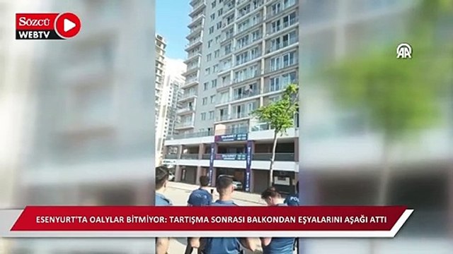 Esenyurt'ta tartışma sonrası evindeki eşyayı balkondan atan kişiyi polis ikna etti