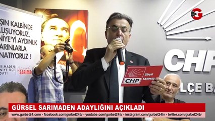 Gürsel Sarımaden CHP Ümariye İlçe Bakanlığına aday oldu