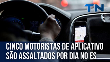Cinco motoristas de aplicativo são assaltados por dia no ES