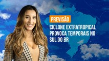 Previsão Brasil - Ciclone extratropical provoca temporais no sul do BR