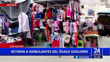 Download Video: Los Olivos: ambulantes piden ser reubicados tras ser desalojados del ovalo Izaguirre