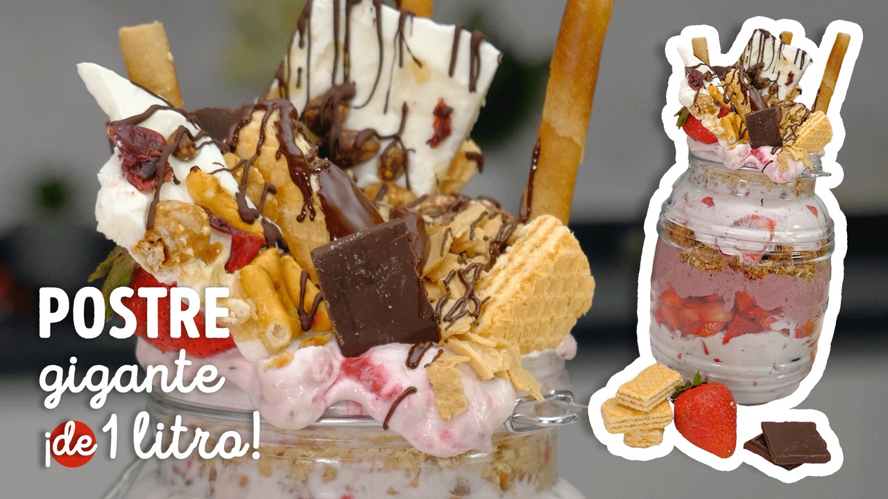 ¡Postre gigante! Inspirado en los postres de 1 litro