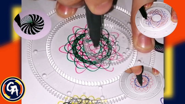 DIBUJANDO mandalas con un espirógrafo. VIDEO #1. DRAWING mandalas with a spirograph. VIDEO #1.